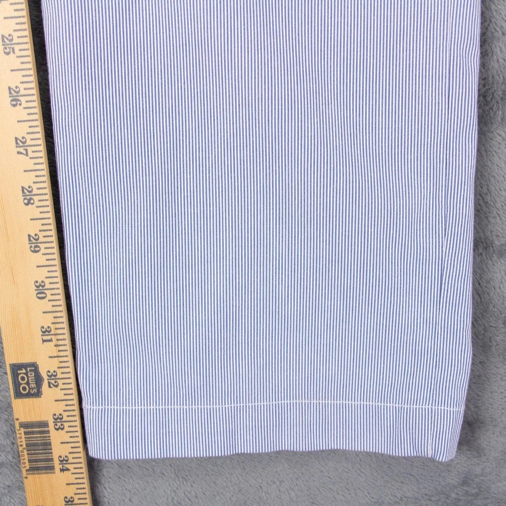 Polo Ralph Lauren Mens 36x34 Blue White Seersucker Stripe Classic Fit Pants
